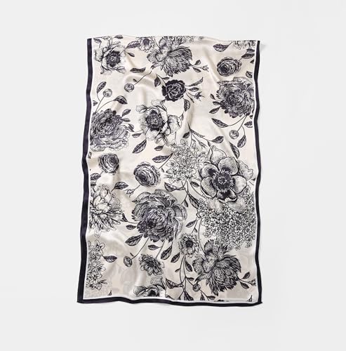 Jeelow 100% Mulberry Pure Real Silk Scarf Lightweight Chiffon Shawls And Wraps Sheer For Women Oblong4