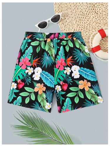 Floerns Boy's Swim Trunks Quick Dry Bathing Suit Swim Shorts Tropical Vacation Beach Shorts2