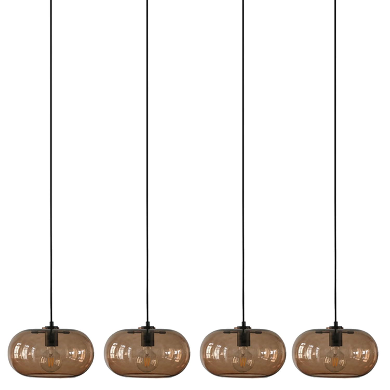 Suspension en verre et fer au design raffiné pour plafond d'intérieur