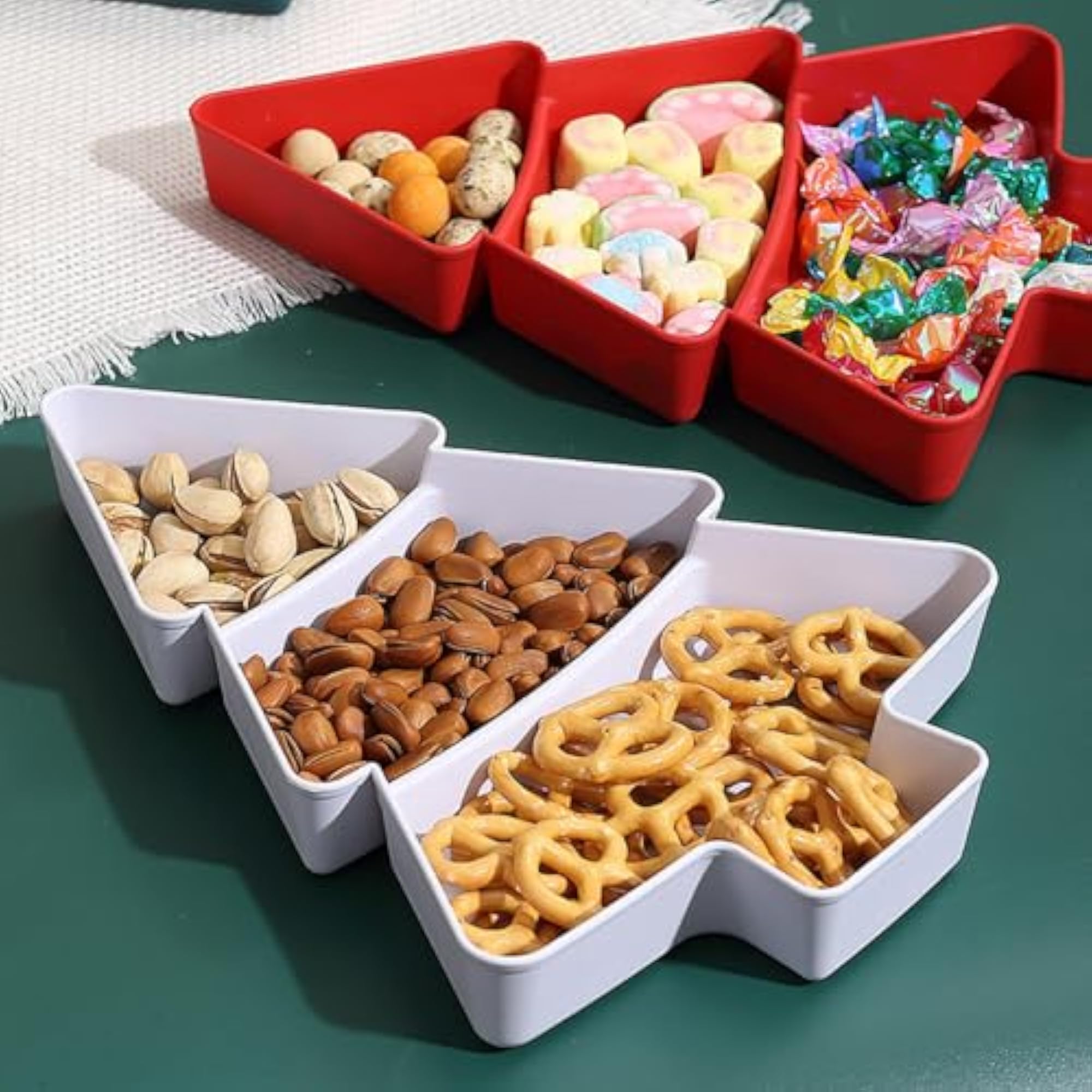 Christmas Tree Platter for Nuts and Candy Serving