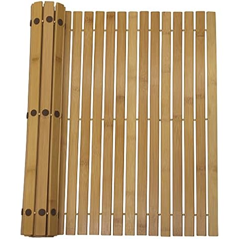 Mehrzweck-Badematte Model K aus Bambus Holz 50x80cm Cover