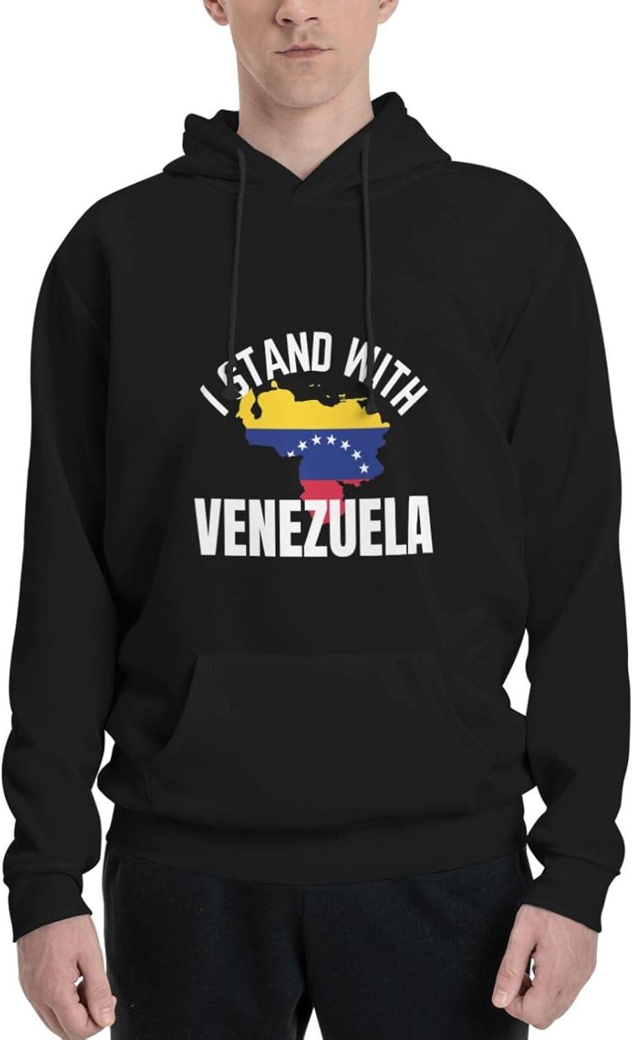 I Stand With Venezuela Pullover Hoodie Support Venezuela Sweatshirt For Men P23