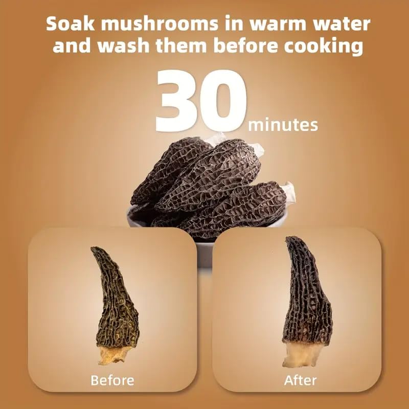 Premium Dried Morel Mushrooms, Grade AAA, Natural Morchella Conica, Gluten-Free, Fat-Free, Sugar-Free 4oz