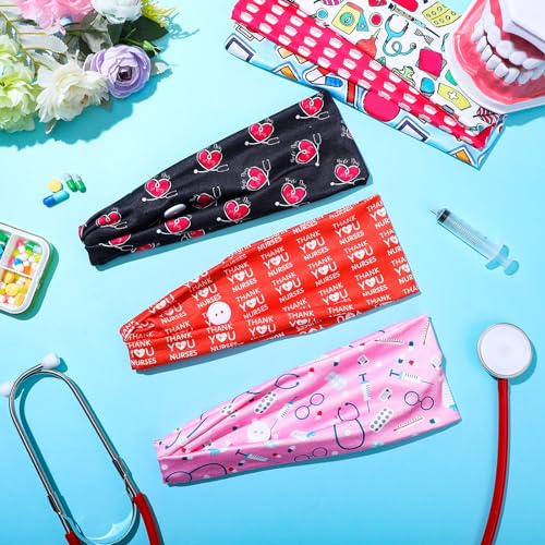 Jexine JEXINE-NURSE HEADBANDS-39 20 Pcs Nurse Headbands With Button thumb #4