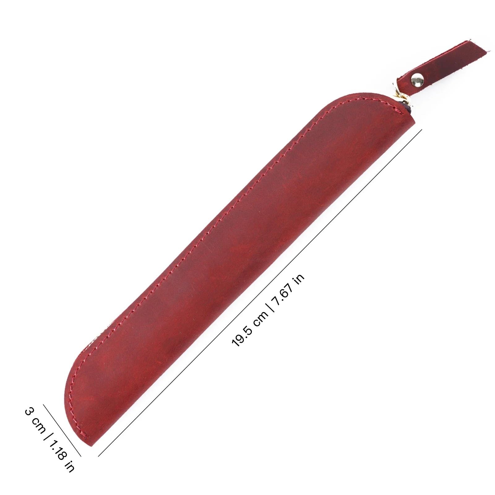 Vintage skóra bydlęca klips na długopis etui zapinane zamek artykuły biurowe skórzany pojemnik ołówki do szkolnego biura podróżnego lodówka tablica(Brown,32pcs)