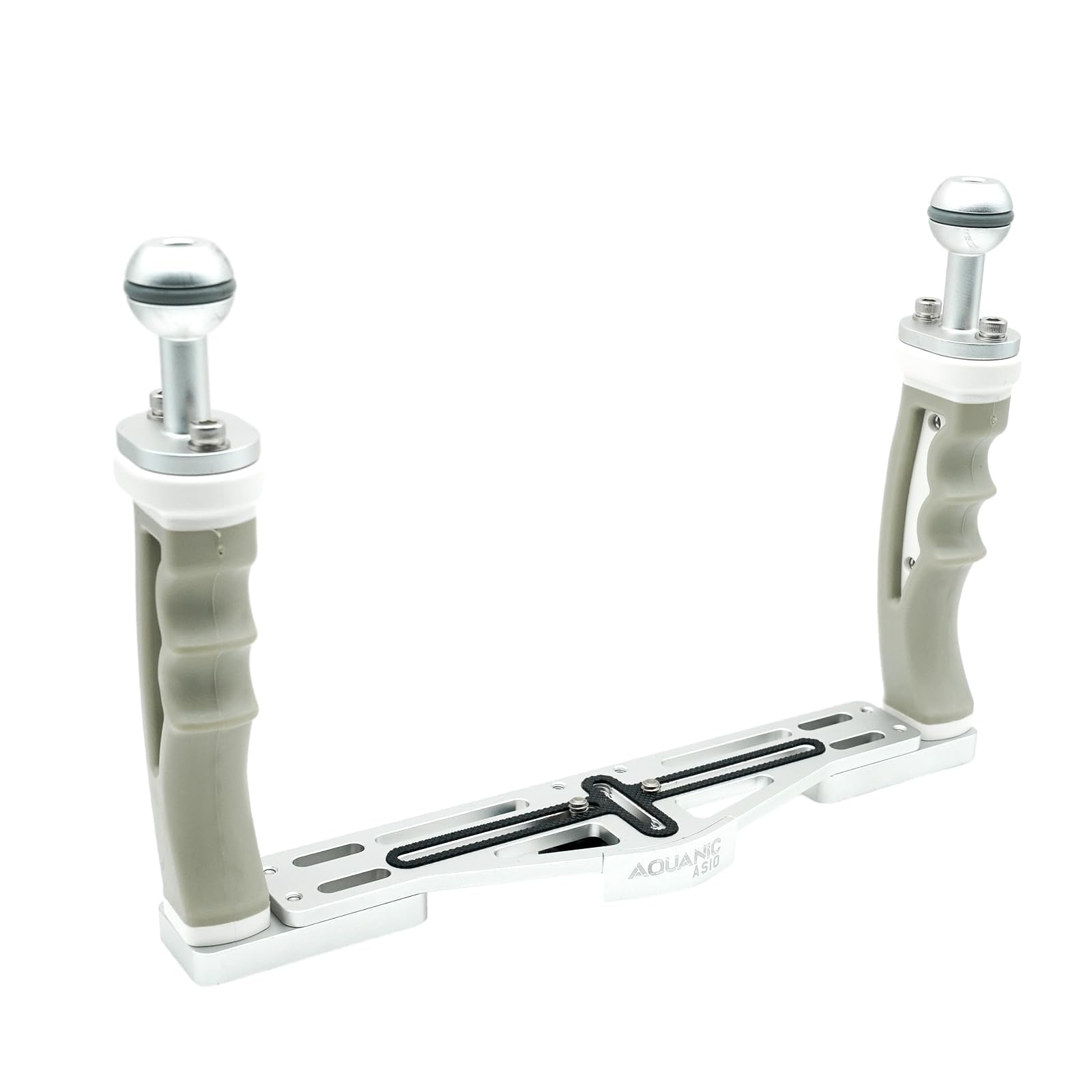 AQUANIC Unterwasser-Kamera-Tablett, Hand-Stabilisator, Halterung für Kameragehäuse, Griff aus Aluminium, Tauchgriff für GoPro Divevolk, TG-5/6, RX100 V und andere Action-Kameras (grau)