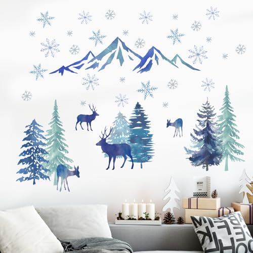 Adhesivos de pared Winter Wonderland Mfault 35x12 pulgadas miniatura 4