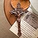 BGCOPPER Saint Benedict Crucifix Wall Cross, Wooden Jesus Cross for Wall, Catholic Crucifix for Wall, St Benedict Cross Wall Decor for Home Easter (10 Inch)