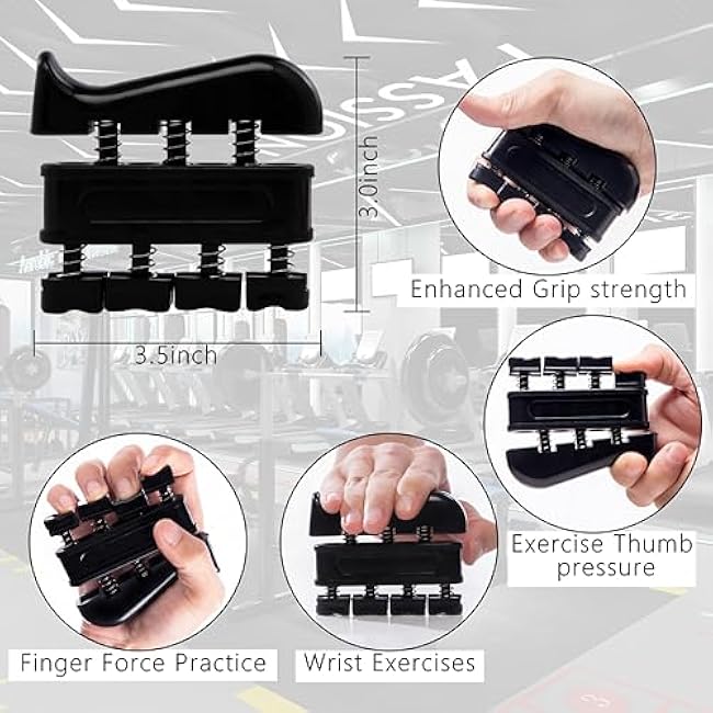 Grip Strength Trainer (8 Pack),Hand Grip Strengthener,Forearm Strengthener,Adjustable Resistance Hand Gripper,Finger Exerciser,Forearm Workout for Muscle Building