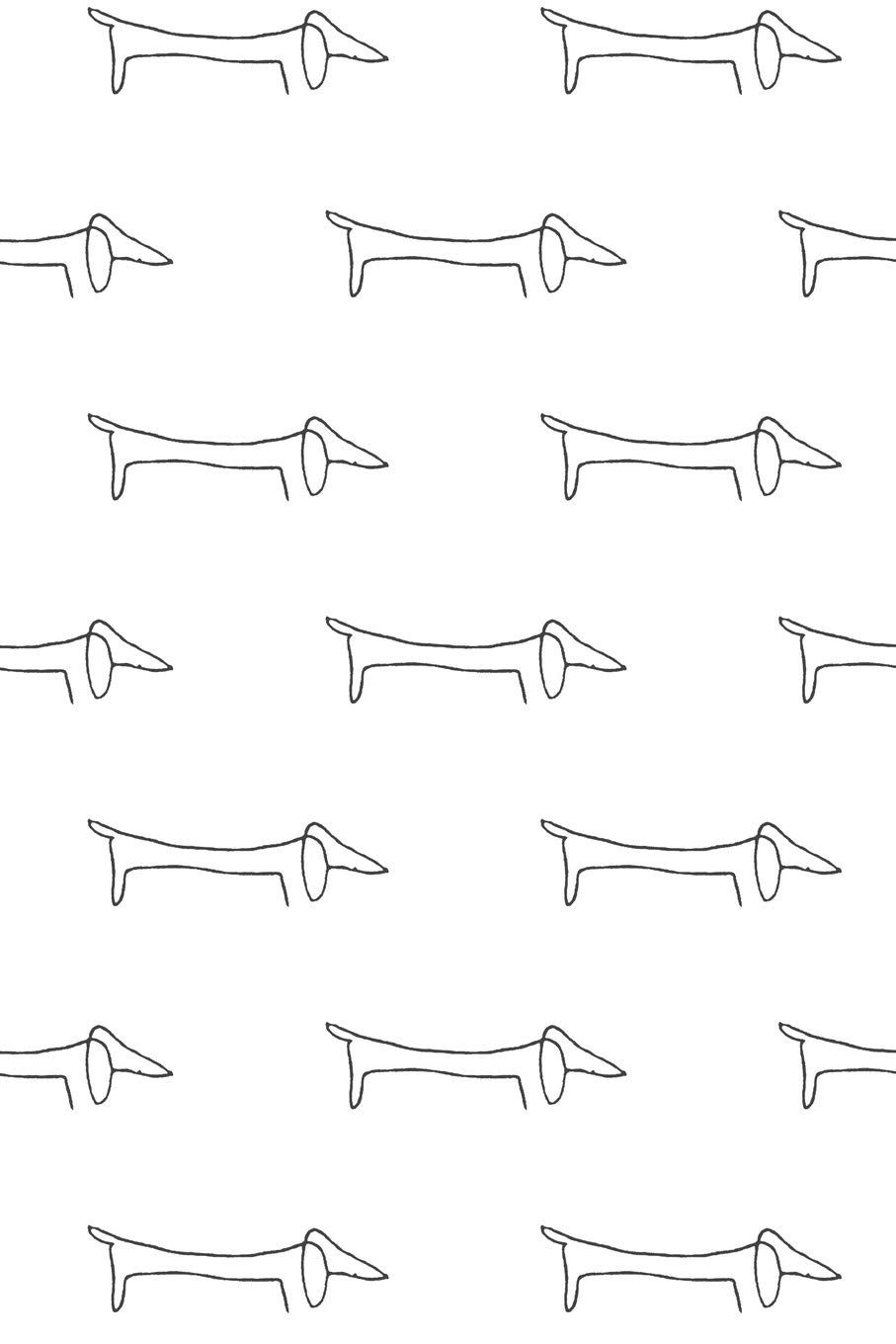 Premium Notebook: Dog (dachshund) Pattern - Pablo Picasso | College Ruled Notebook | Journal