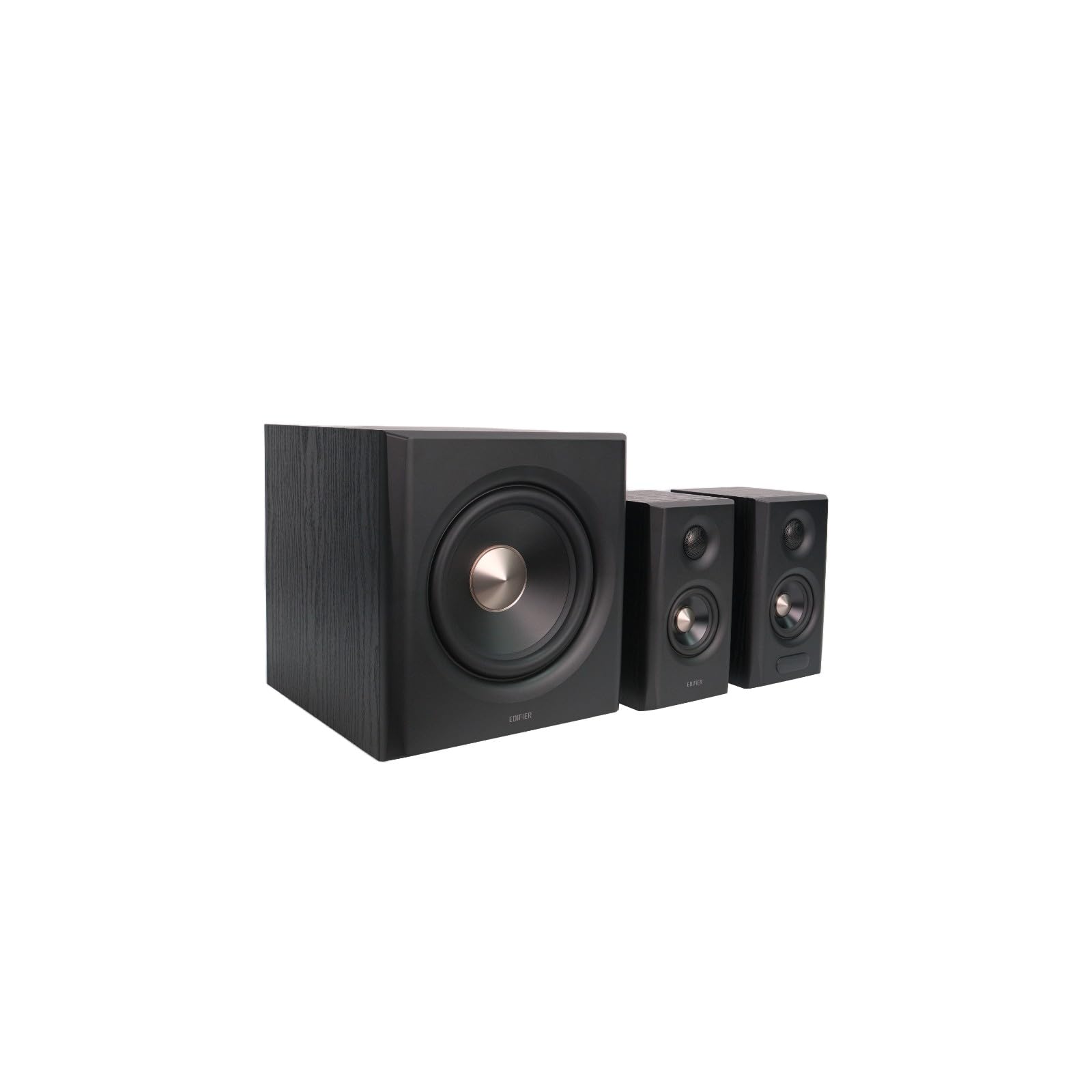 Edifier S355DB 2.1 Hi‑Res Lautsprechersystem – 150W RMS, 5.8GHz Wireless Subwoofer, HDMI eARC, LDAC Bluetooth 6.0, USB‑C, Optisch, Coaxial, Tri‑Amp DSP, Premium Design (Schwarz)