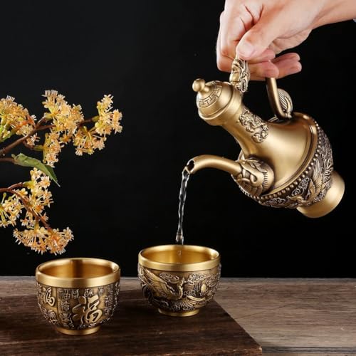 Théière antique style chinois Longfeng Chengxiang et ornement de cérémonie de thé - 7