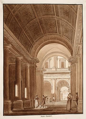 Lienzo de El Palacio Farnese de Agostino Tofanelli para decoración elegante de dormitorio