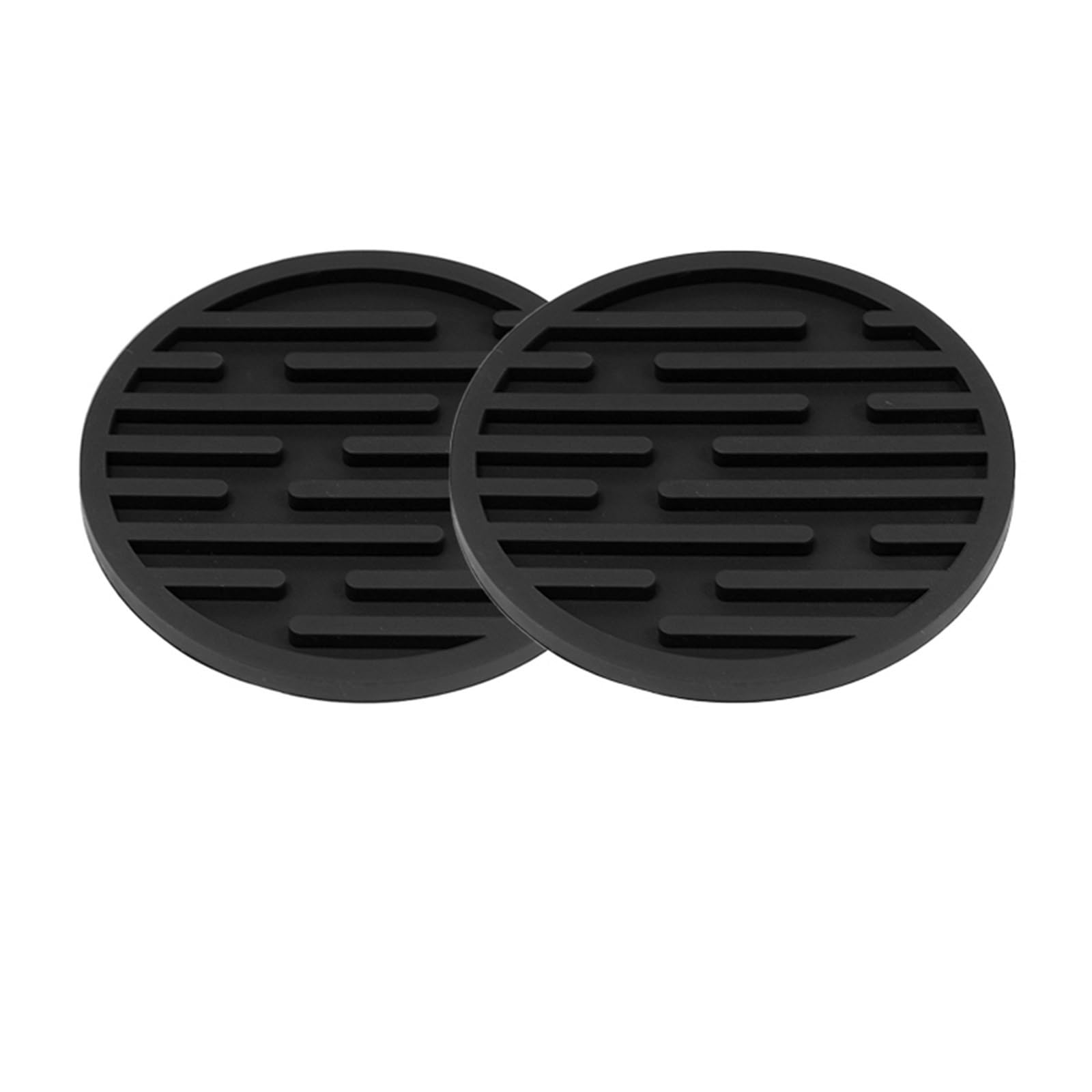Insulated Coasters 10pcs Silicone Coasters Drinks Thickened Coaster Holder Coffee Cup Mat Tabletop Protection for Drinks Coffee Pads Beer Home Office(Black)