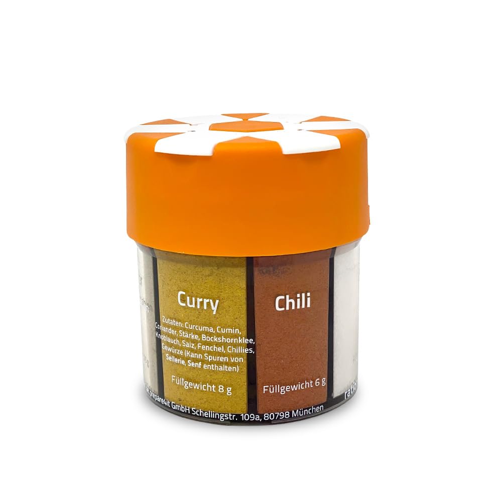 ration1 Camping Gewürze Set 6-in-1 Gewürzstreuer Reisegewürzset