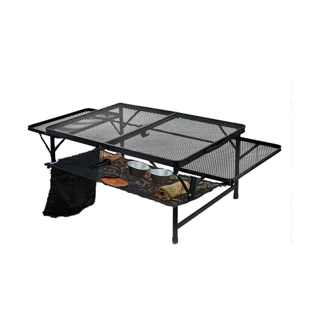 Table pliable de camping portable en aluminium avec poignée pour extérieur