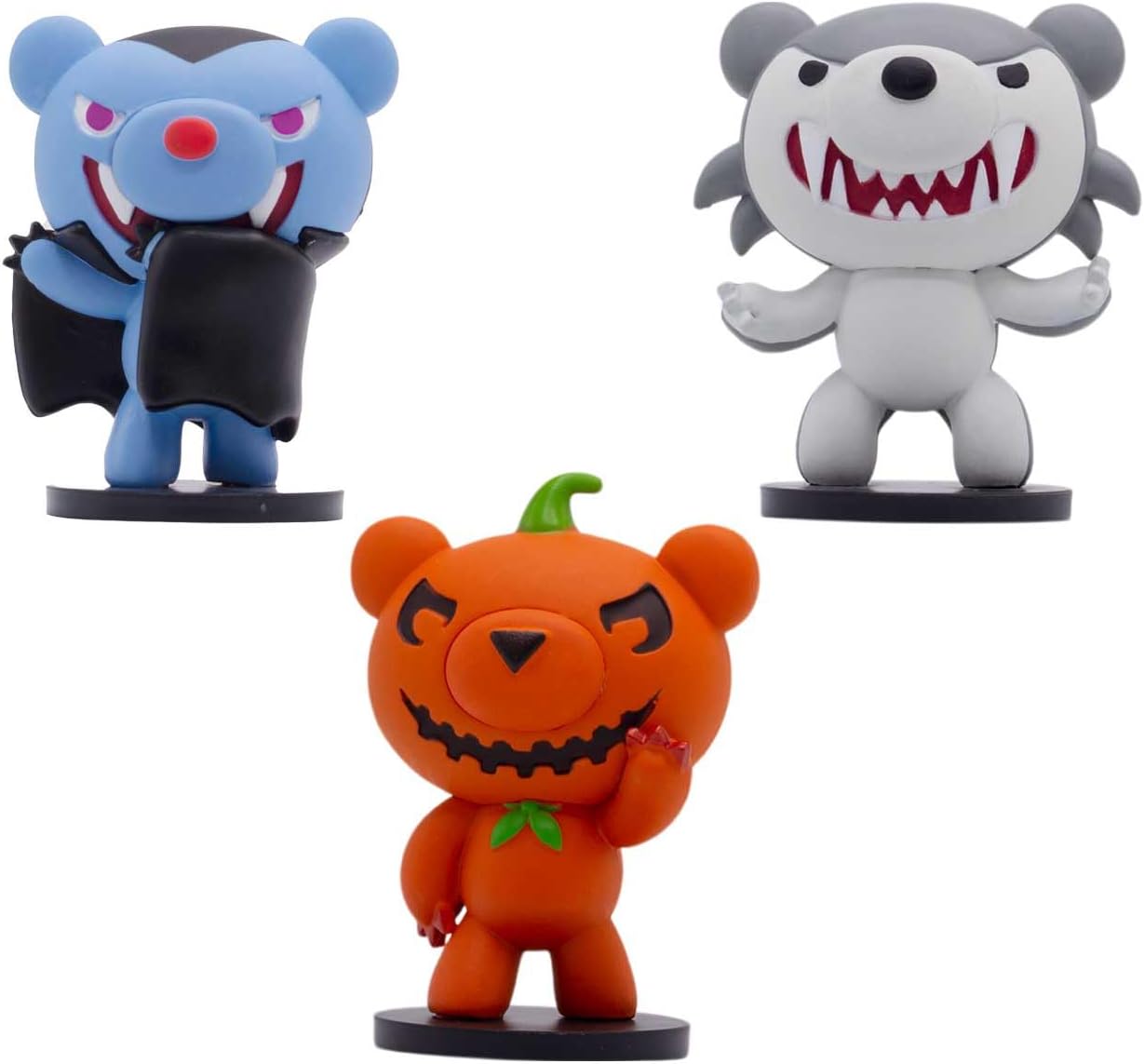 Just Toys LLC Deddy Bears Mini Figures – Series 1 Collectible Horror-Themed Blind Figures – Glow-in-The-Dark Howler & Rare Bears