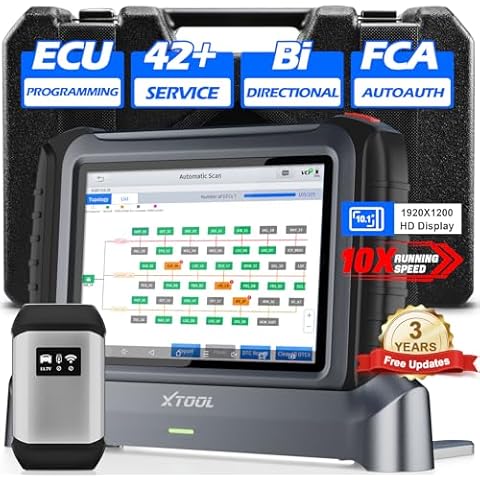 XTOOL IP919 PRO Automotive Scan Tool, 2025 Upgrade of D9S PRO, Topology Map, ECU Programming, Bidirectional, 42+ Resets, AutoAuth for FCA, All System OBD2 Diagnostic Scanner with 3-Year Update Cover