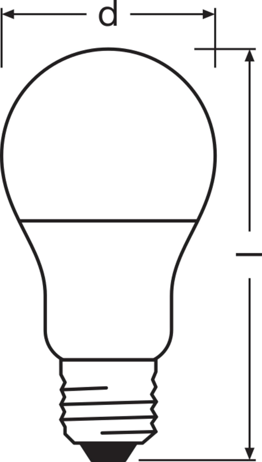 OSRAM Base Classic A 60 FR LED Bulb with E27 Socket, Bulb, Pack of 3, 8.5 W, 806 lm, 2700 K, Warm White Light, Lower Heat Generation, Very Low Energy Consumption, Long Life