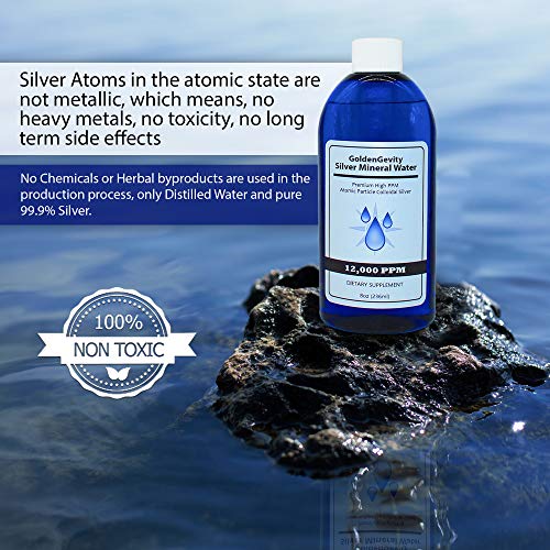 12000 Ppm Colloidal Silver - High Ppm Trace Mineral Immune Support Supplement (16 Oz. (475 Ml)) #TOP1