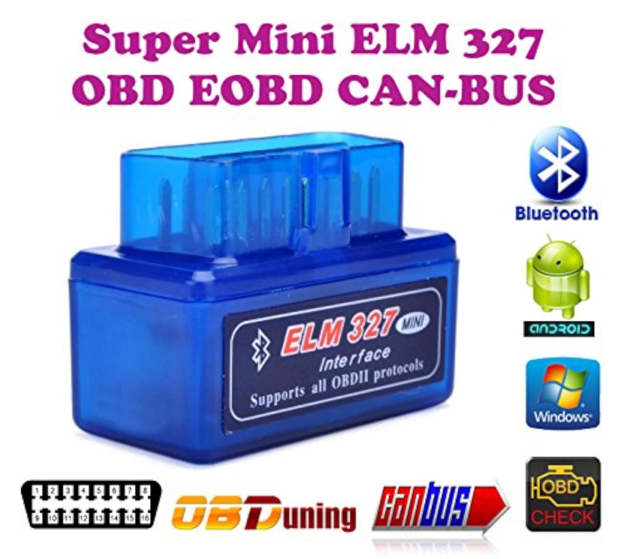 Torque Supermini ELM 327 v2.1 Bluetooth Car Reader