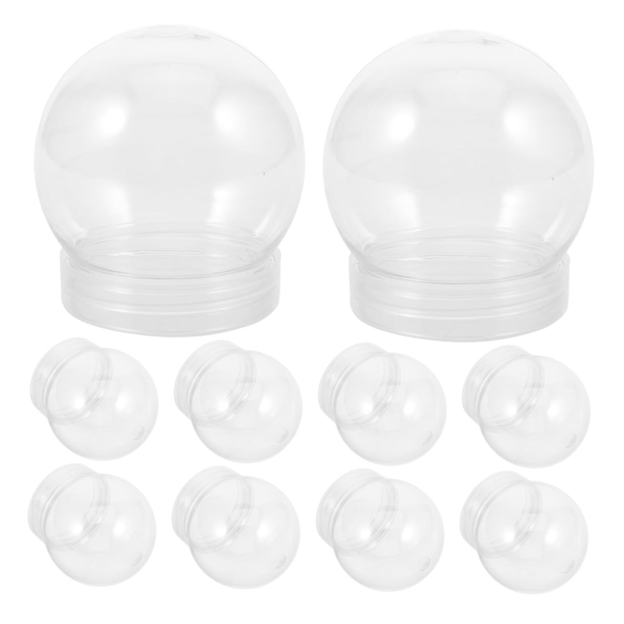 24 Pezzi Neve Fai da Te in Plastica Trasparente per Creazioni Artigianali Natalizie Sfere Vuote Acqua per Progetti Creativi e Decorazioni Festive