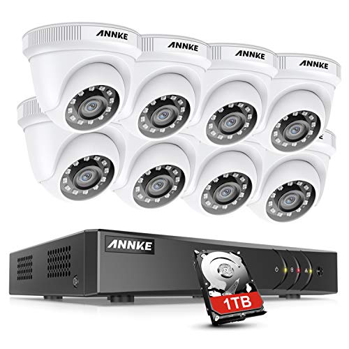 ANNKE Kit Seguridad 8 Canal DVR 5MP H.265+ 1TB Disco