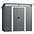 Gizoon 6' x 4' Outdoor Storage Shed with Sliding Doors, Versatile Metal with Anchors, Tool Shed with Transparent Panel Windows, Outdoor Storage Clearance for Backyard, Patio, Garden Dark Gray