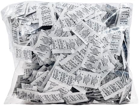 1,000 packets of gourmet ground black pepper 0.1g. each-The brand used by chefs!