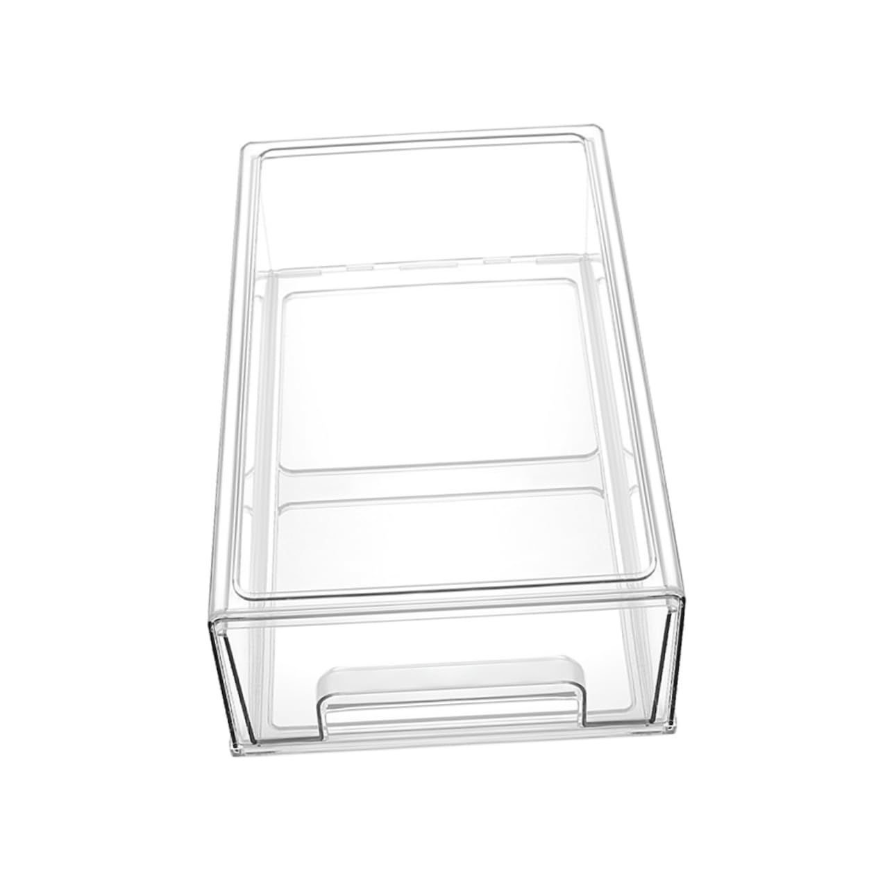 Housoutil Cajón de Refrigerador Organizador Transparente Pet para Almacenamiento de Verduras y Frutas Asa Lateral