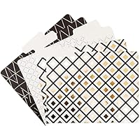 U Brands Classic File Folders Set, Office Supplies, Black, Gold
