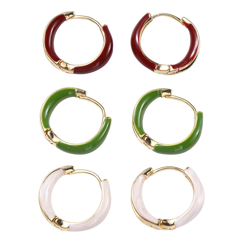 Alloy Round Circle Hoop Earrings Women Wedding Jewelry, Acetate Statement Drop Earrings Ear Buckle Earrings(Green)