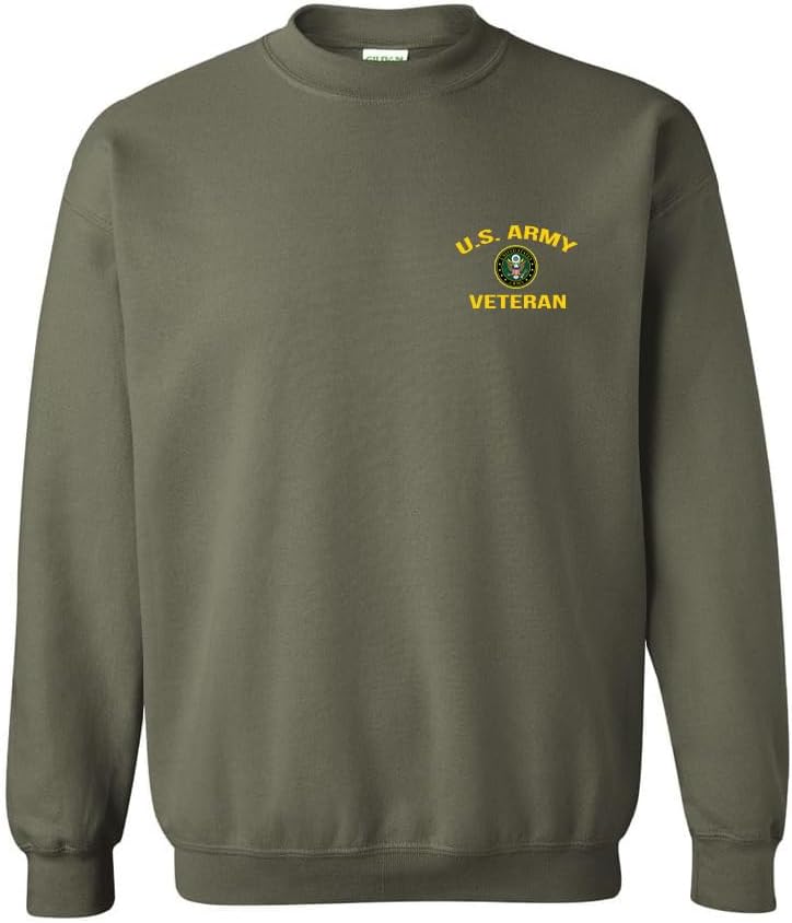 Military Productions US Army Veteran Left Chest Sweatshirt