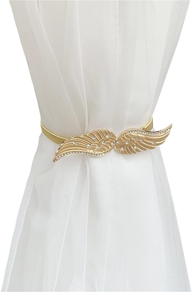 Curtain Strap Metal Alloy Elastic Curtain Binding Rope Interior Decoration Curtain Buckle (A