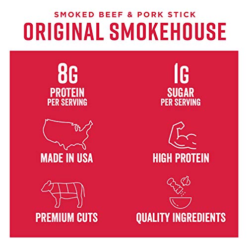 Chef's Cut Real Snack Beef And Pork Original Smokehouse Sticks, 1 Ounce (16 Count) #TOP1