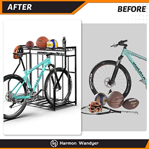 Harmon Wandyer 4 Bike Stand Rack With Storage Indoor Bike Storage Bicycle Rack For Garage #TOP4