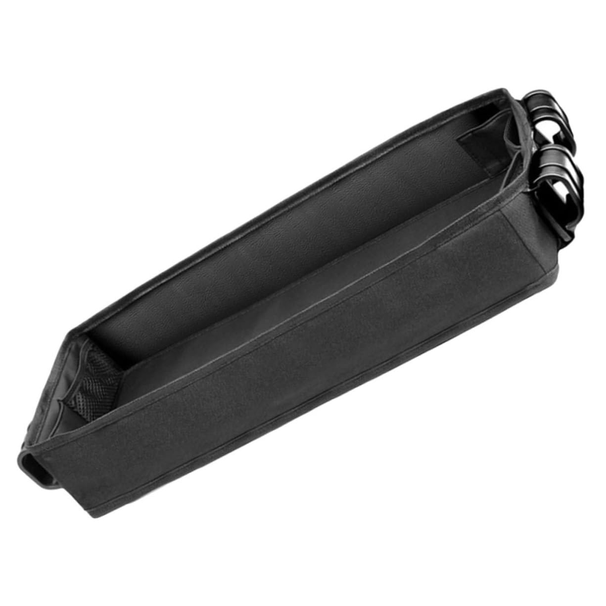 Plateau pour Poussette Bébé Xl en Toile Noire, Accessoire | Porte-gobelet, Support de Téléphone, pour Berceau et Poussette, Clip-on, Format Portable