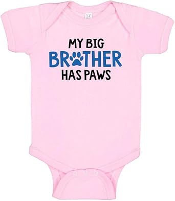 TATY Kids My Big Brother Has Paws Baby Infant Bodysuit