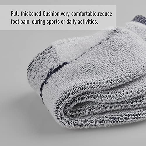 Ecoey Men's Merino Wool Cushioned Hiking Trekking Socks 4 Pairs, Quarter Length With Moisture Wicking (Coffee, Us Shoe Size: Men 8-11.5/Women 9-13.5) #TOP3