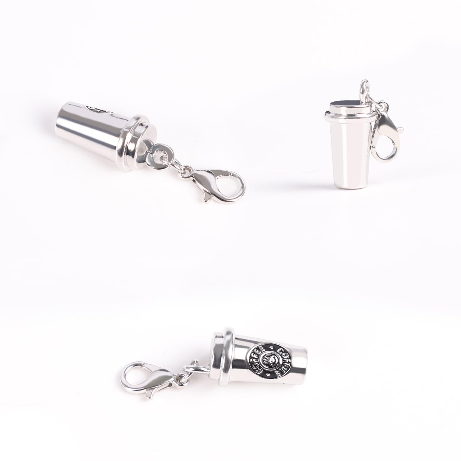 2Pcs Coffee Cup Keychain - DIY Key Charm Gifts for Coffee Lovers, Keychain Accessories Decoration for Men and Women
