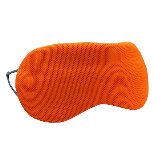 Double-Sided Eye Mask Blindfold, Updated Design Light Blocking Sleep Mask, Soft Eye Cover with Adjustable Strap for Women Men Night Sleeping, Travel, Nap (Orange)