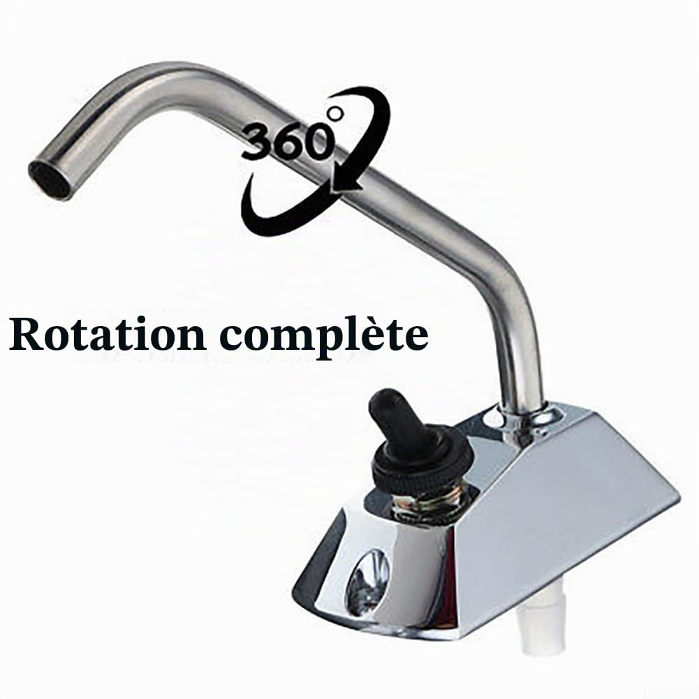 Robinet de pompe à eau, robinet de pompe à eau électrique d'office 12 V, robinet d'eau avec interrupteur de remplacement de tuyau de diamètre intérieur adapté pour bateau caravane