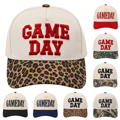 Gameday Hat Vintage Embroidered Football Season Cap Sports Fan Baseball Cap - image 1