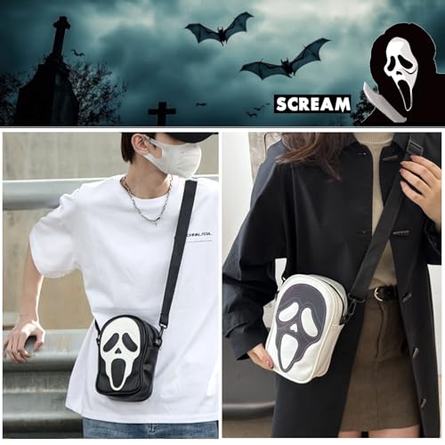 Tapp Collections Scream Ghost Face PU Crossbody Goth Sling Bag for Men And Women2