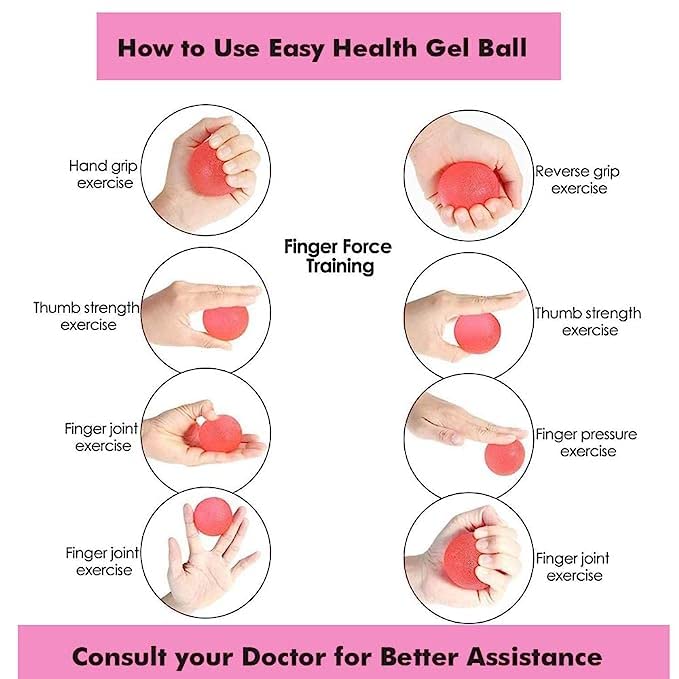 MCP Healthcare Exerciser Stress Ball/Gel Ball for Exercsier Stress Relief Gel Ball for Wrist Musles Wrist Support Exerciser Ball (Red) MCP Healthcare Exerciser Stress Ball/Gel Ball for Exercsier Stress Relief Gel Ball for Wrist Musles Wrist Support Exerciser Ball (Red)