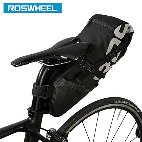 LIANYG Gepäckträgertasche Fahrrad Sattelstütze Tasche Fahrradsattel Sitzaufbewahrung Gepäcktasche Radfahren MTB Road Rear Pack Wasserdicht Ausziehbar 8L 10L Satteltasche (Farbe: 8L, Größe: XL) Sport & Freizeit