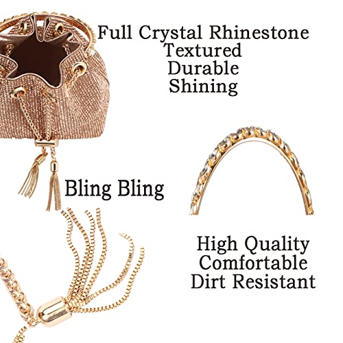 Rhinestone Evening Bags for Womens, Chic Crystal Sparkly Evening Purse Handbag Hobo Bag3