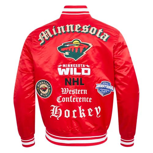 Image of Pro Standard Mens NHL Old English Satin Jacket