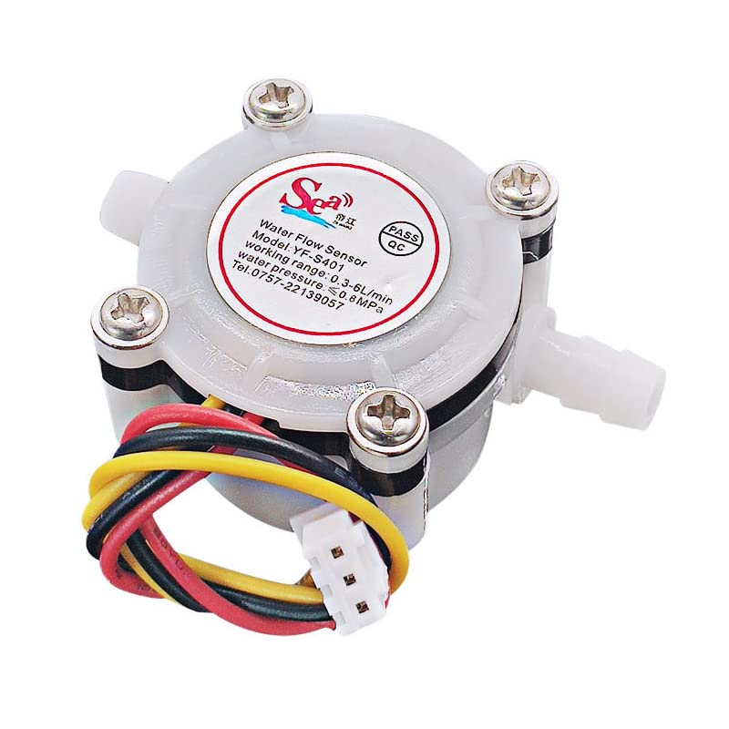 G1/4" Quick Connect Coffee Maker Water Flow Sensor Food-Grade Switch Hall Effect Flowmeter Fluid Meter Counter 0.3-6L/min YF-S402