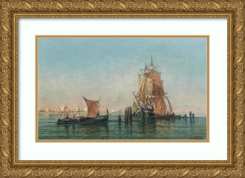 Amazon.com: ArtDirect Jules Vernier 18x12 Gold Ornate Frame and